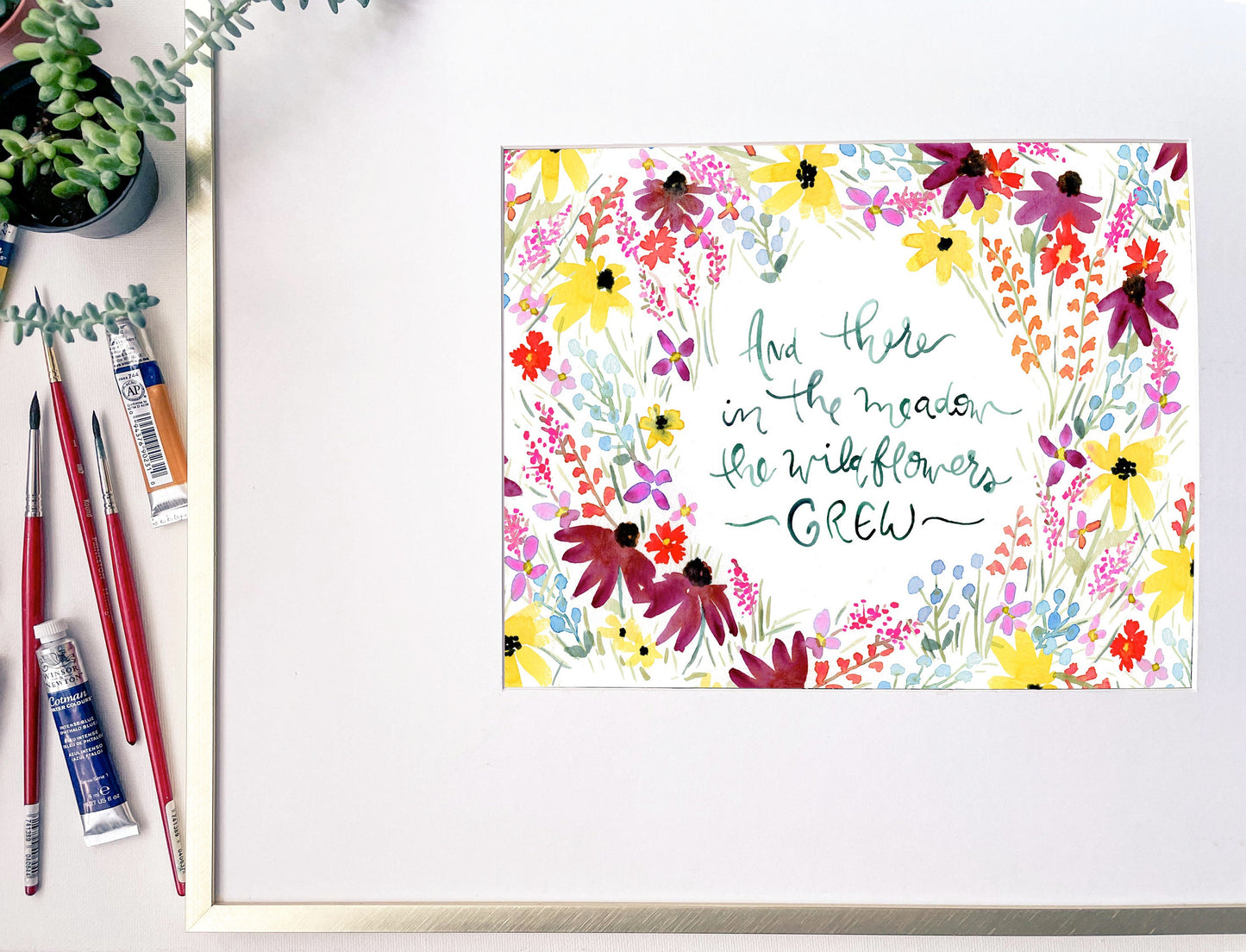 Handpainted Wildflower Print | Botanical Watercolor Wall Art for Nature Lovers