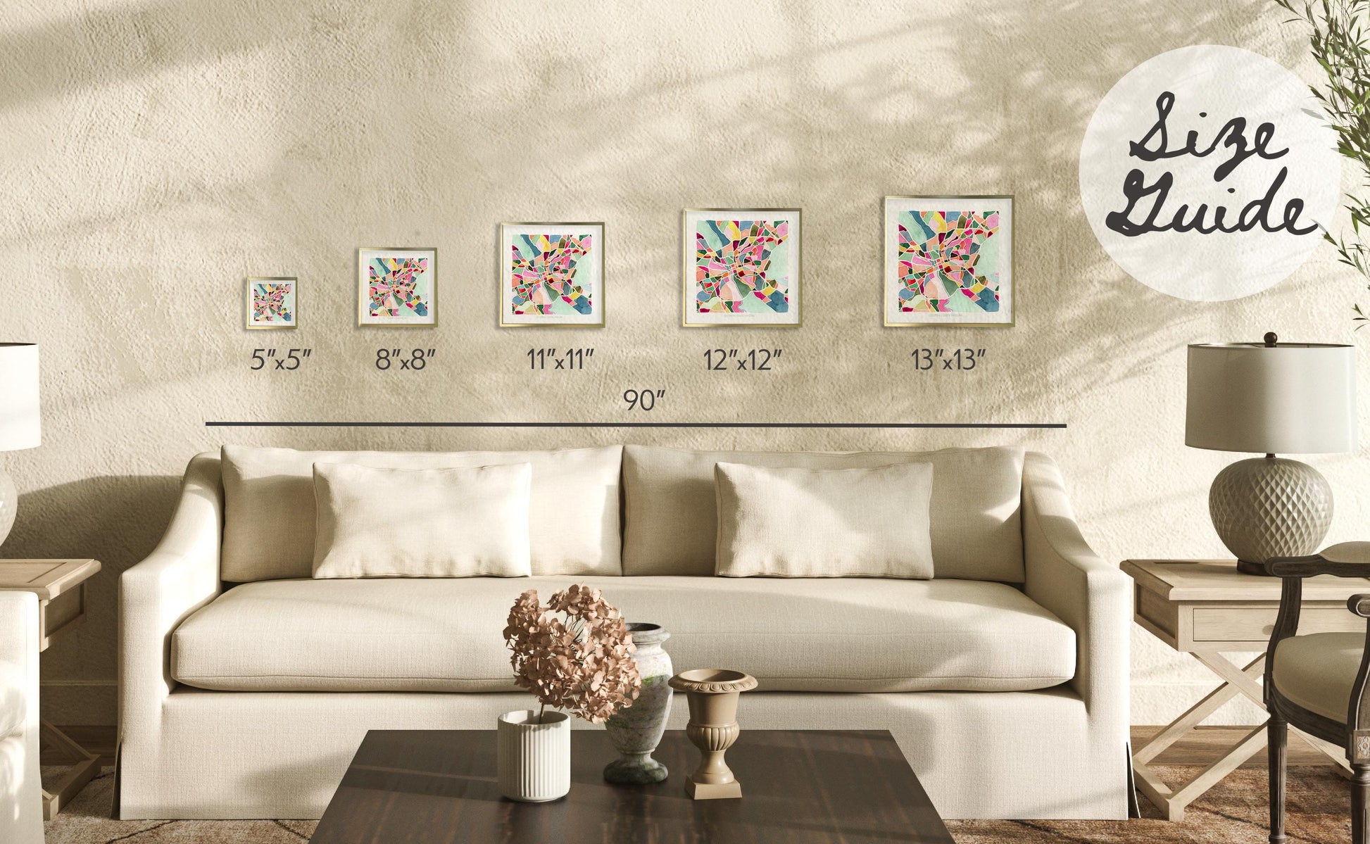 Columbia, SC street map | South Carolina mosaic watercolor painting | Housewarming gift