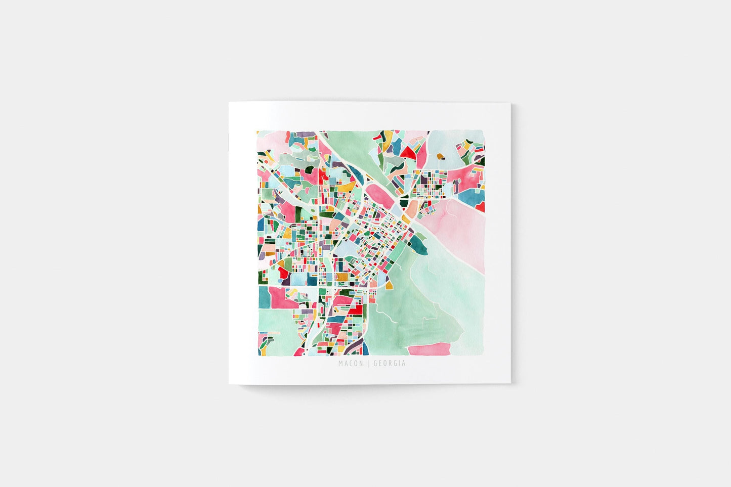 La Crosse, WI city map | Wisconsin abstract painting | Colorful street map