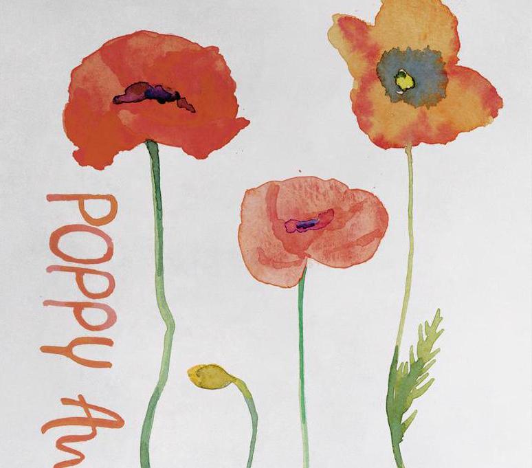 Poppy birth flower simple watercolor print | August birthday month art | Mother's Day gift for her