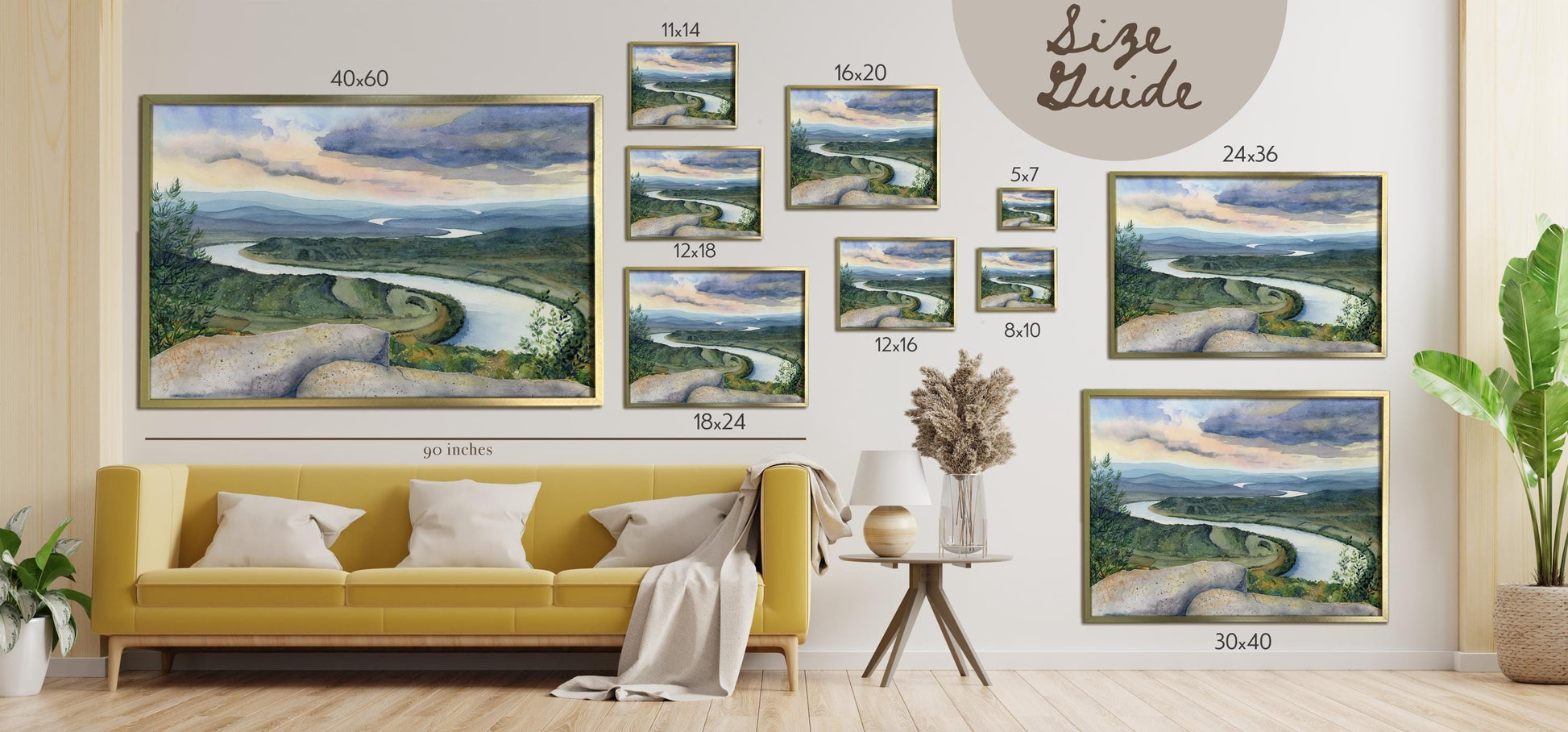 Point Park Lookout Mountain landscape painting | Moccasin Bend Chattanooga wall art | Tennessee River art work