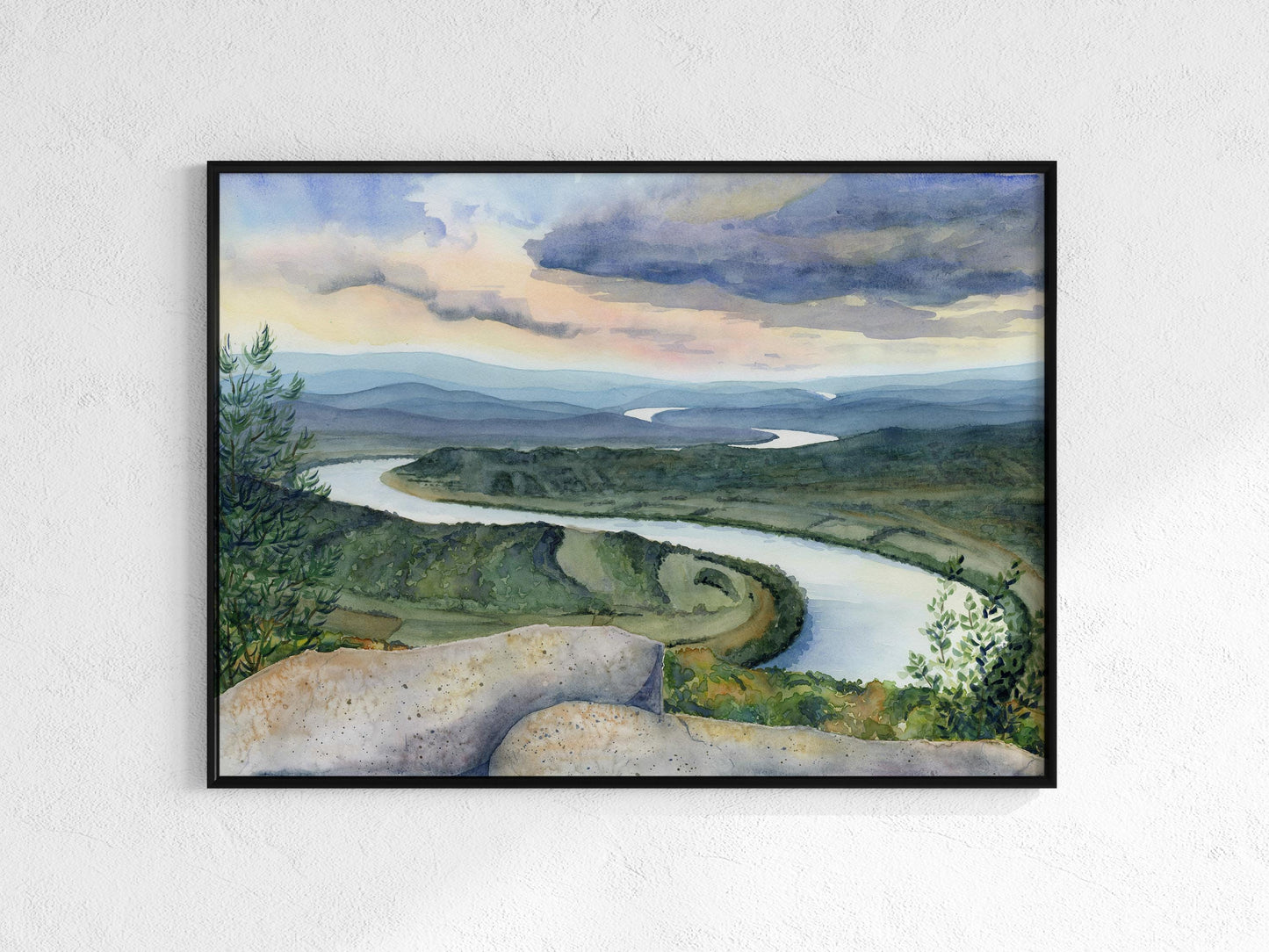 Point Park Lookout Mountain landscape painting | Moccasin Bend Chattanooga wall art | Tennessee River art work