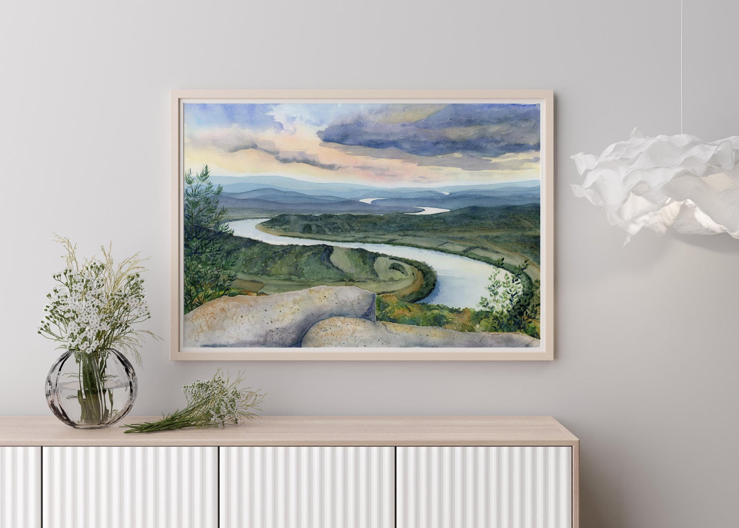 Point Park Lookout Mountain landscape painting | Moccasin Bend Chattanooga wall art | Tennessee River art work