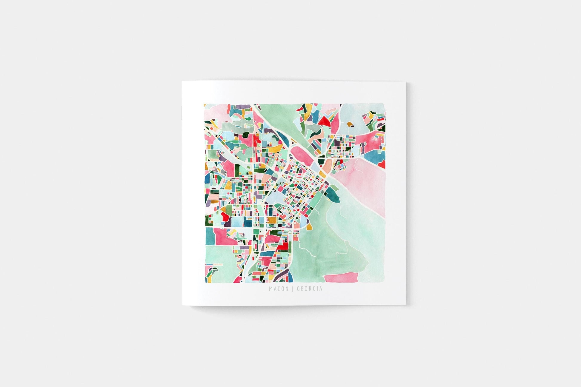 La Crosse, WI city map | Wisconsin abstract painting | Colorful street map