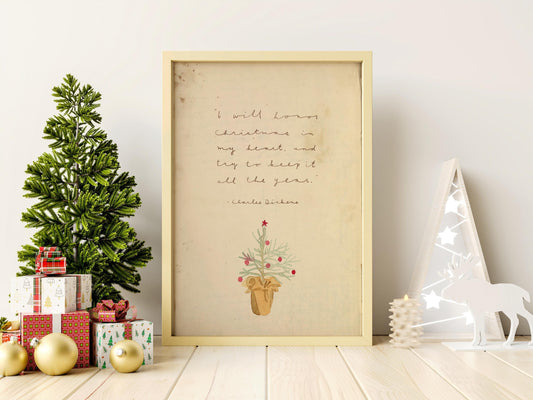 Charles Dickens A Christmas Carol | Vintage inspired holiday art